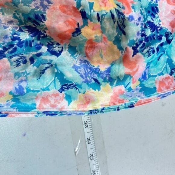 Vintage 90s Sedu Women's Floral Satin Slip Dress Lingerie Multicolor Medium - Picture 10 of 10